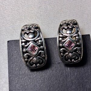 Premier Designs "Valerie" Pink Crystal Earrings